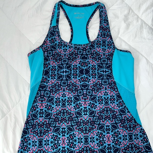 Gently used blue Fabletics workout tank top size XS/4 - Picture 1 of 3